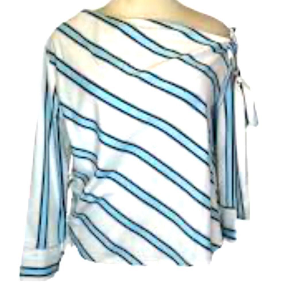 Charlie Charlie Charlotte NWT Striped Off-Shoulder Top Size Large